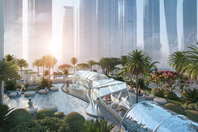 Пентхаус 4+2 с видом на море в Дубай