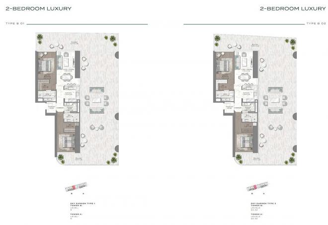 Пентхаус 4+2 с видом на море в Дубай