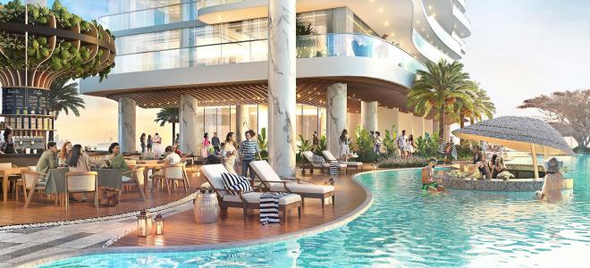 Пентхаус 4+2 с видом на море в Дубай