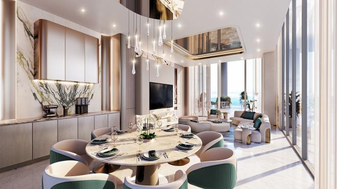 Дюплекс 5+2 с видом на море в Дубай