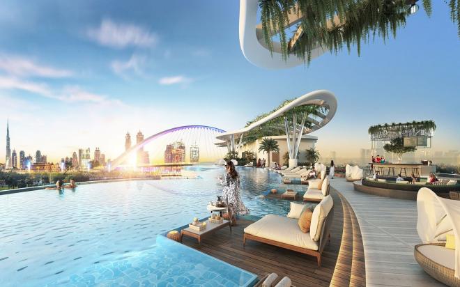 Дюплекс 5+2 с видом на море в Дубай