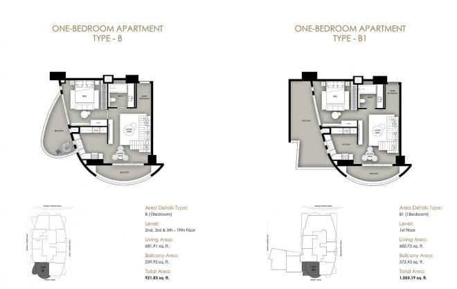 Пентхаус 5+2 с видом на море в Дубай