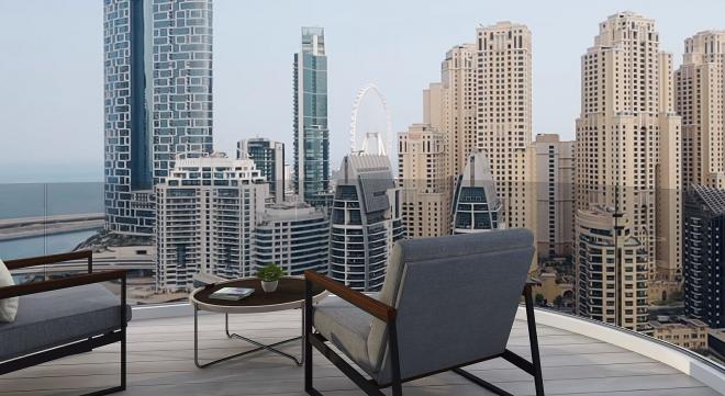 Пентхаус 5+2 с видом на море в Дубай