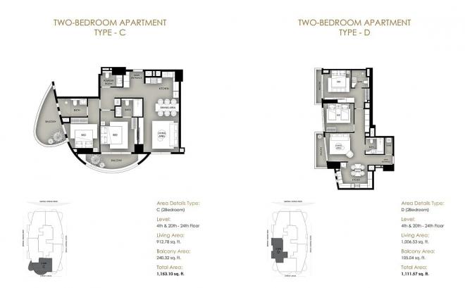 Пентхаус 5+2 с видом на море в Дубай