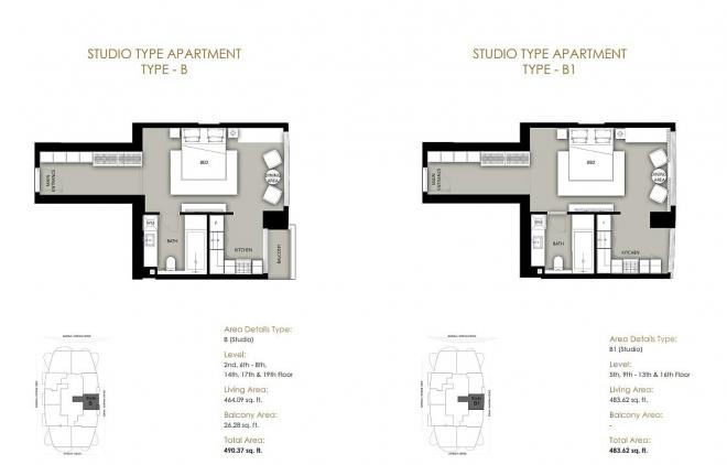 Пентхаус 5+2 с видом на море в Дубай