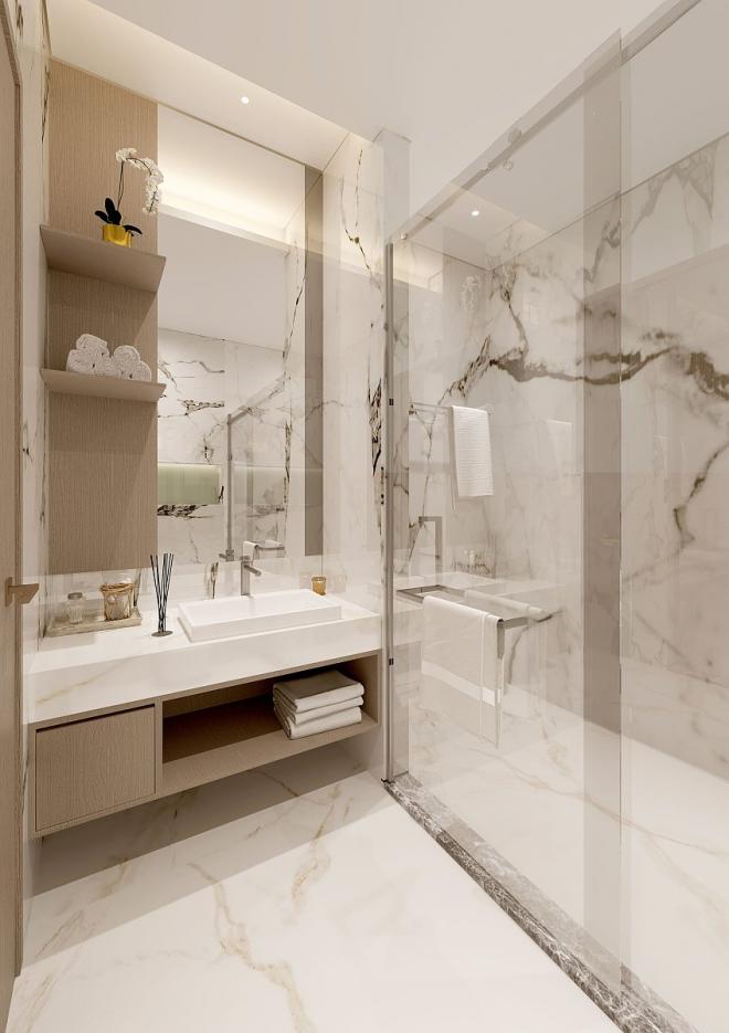 Пентхаус 6+2 с видом на море в Дубай