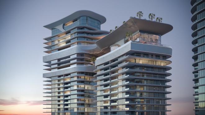 Пентхаус 6+2 с видом на море в Дубай