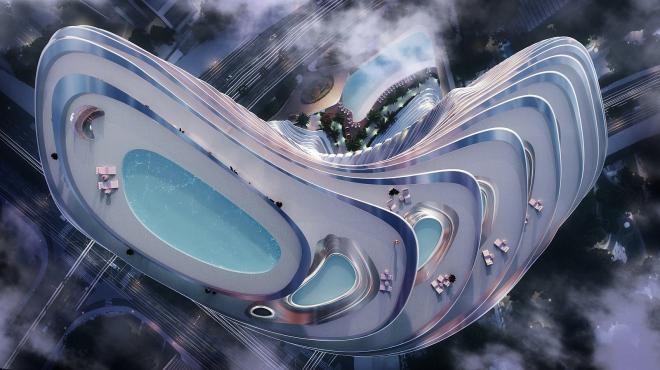 Пентхаус 7+3 с видом на море в Дубай