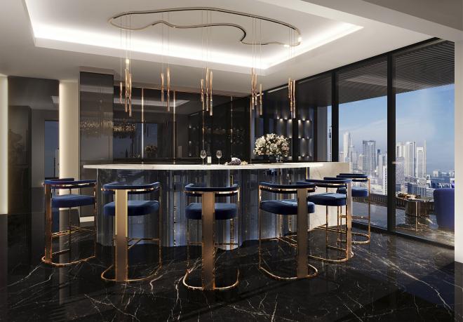 Пентхаус 5+2 с видом на море в Дубай