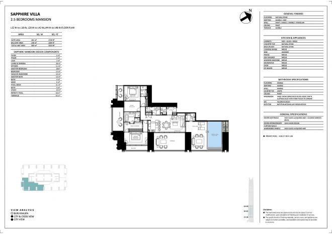 Пентхаус 5+2 с видом на море в Дубай