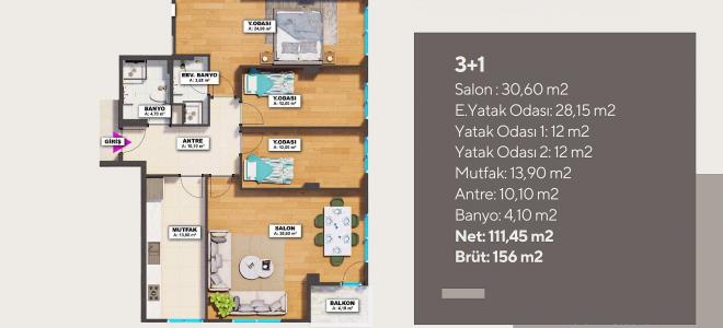 Квартира 1+1 в Стамбуле