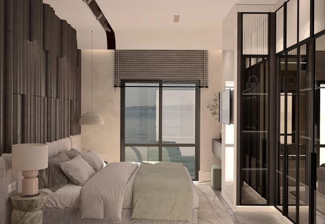 Квартира 2+1 с видом на море в Стамбуле