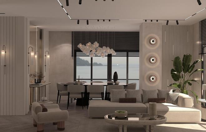 Квартира 2+1 с видом на море в Стамбуле