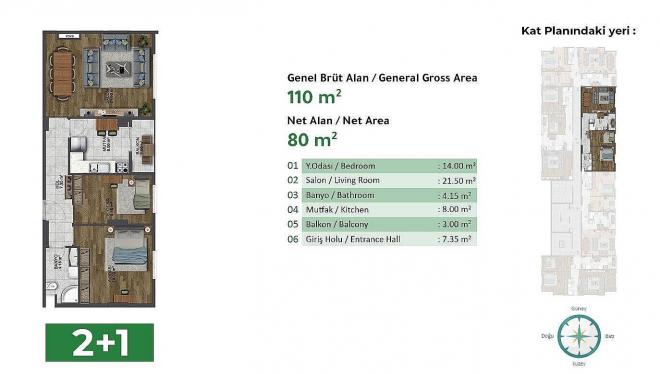 Квартира 3+1 с видом на море в Стамбуле