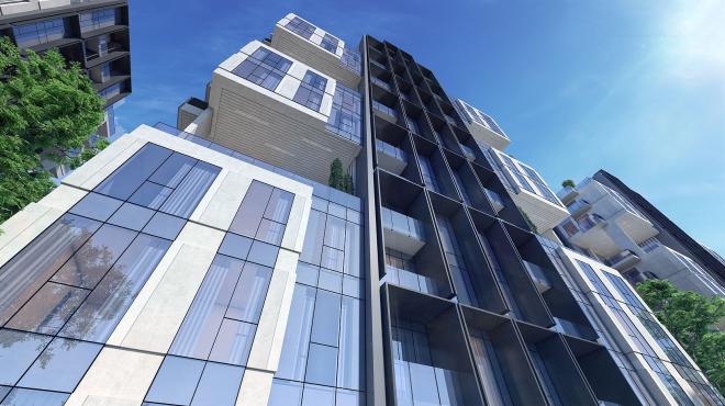 Квартира 1+1 с видом на море в Стамбуле