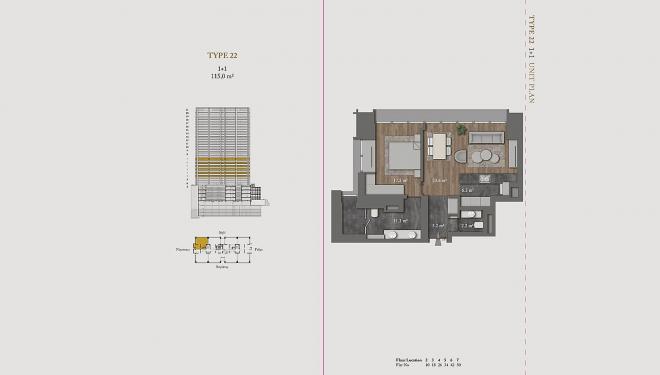 Квартира 2+1 с видом на море в Стамбуле