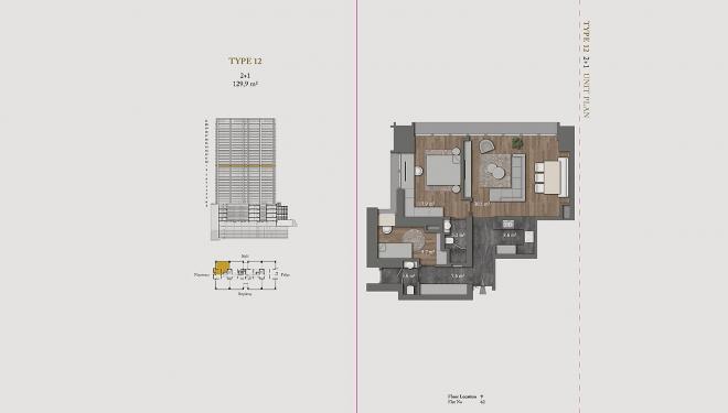 Квартира 3+1 с видом на море в Стамбуле