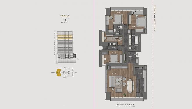 Пентхаус 8+1 с видом на море в Стамбуле