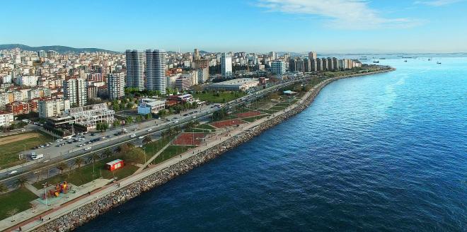 Квартира 1+1 с видом на море в Стамбуле