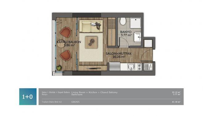 Квартира 3+1 в Стамбуле