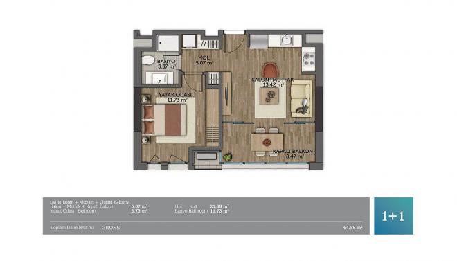 Квартира 3+1 в Стамбуле