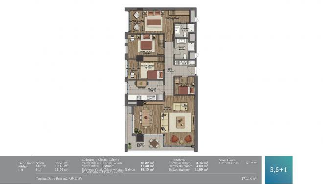 Квартира 3+1 в Стамбуле