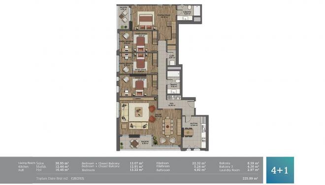 Квартира 3+1 в Стамбуле