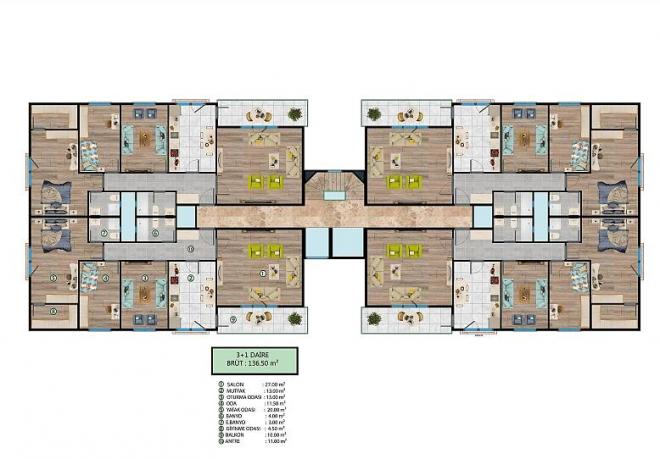 Дюплекс 5+2 с видом на море в Стамбуле