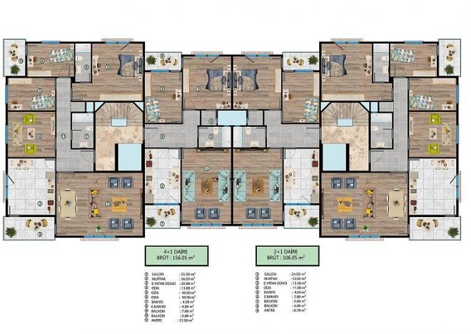 Дюплекс 5+2 с видом на море в Стамбуле