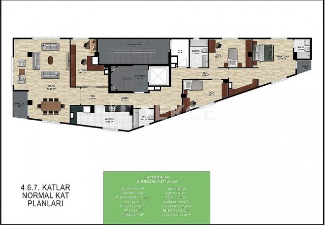 Квартира 3+1 с видом на море в Стамбуле