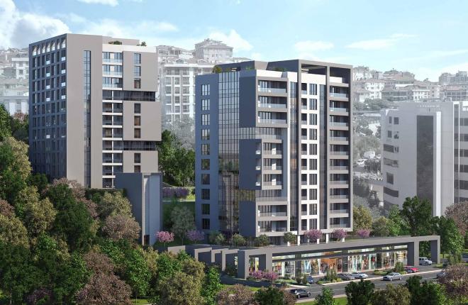 Квартира 2+1 с видом на море в Стамбуле