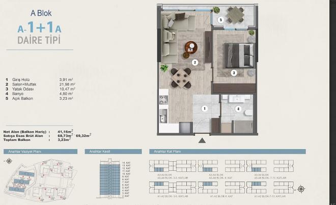 Дюплекс 3+1 с видом на море в Стамбуле