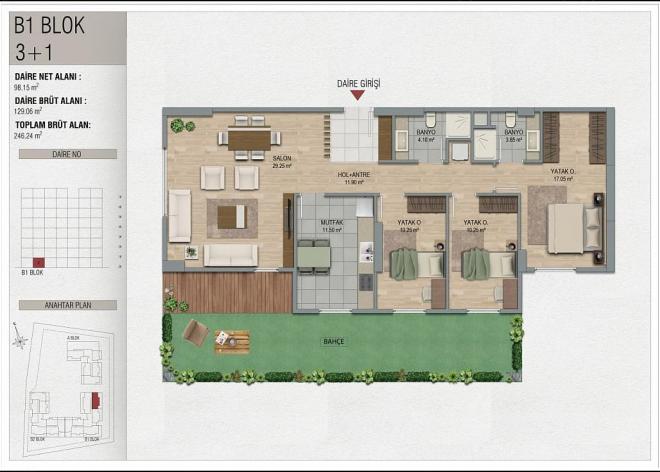 Квартира 3+1 с видом на море в Стамбуле