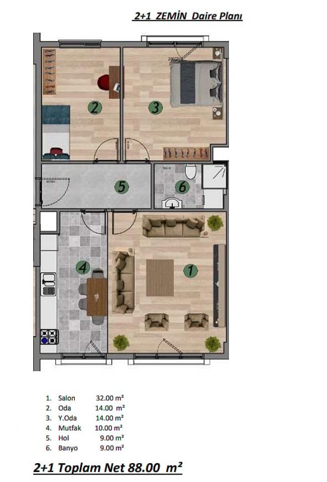 Квартира 3+1 в Стамбуле