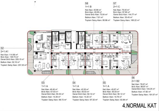 Квартира 1+1 с видом на море в Стамбуле
