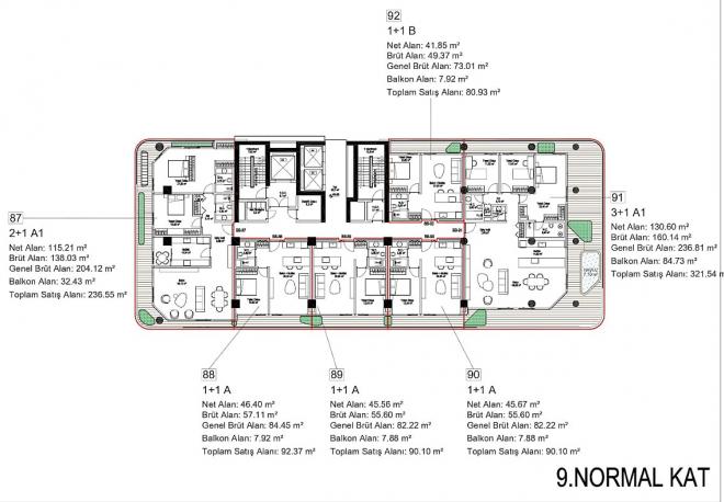 Квартира 1+1 с видом на море в Стамбуле