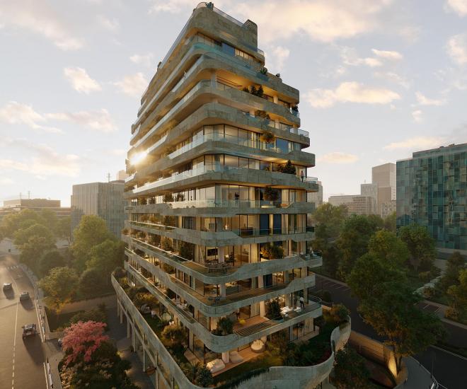 Квартира 1+1 с видом на море в Стамбуле