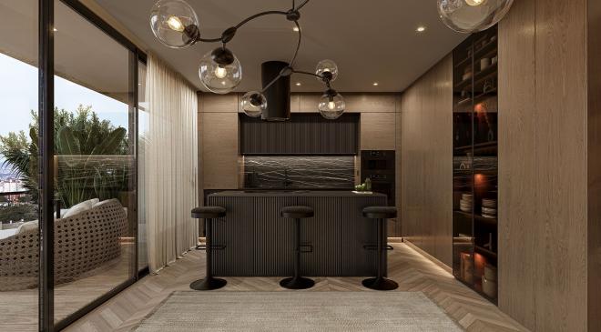 Квартира 2+1 с видом на море в Стамбуле