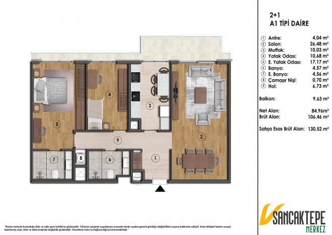 Квартира 3+1 в Стамбуле