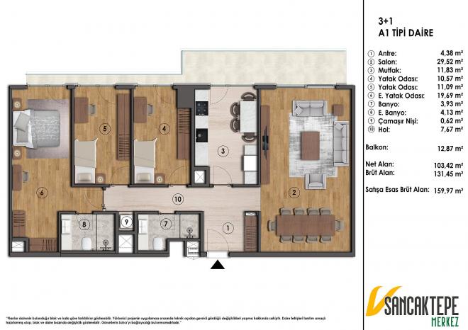 Дюплекс 4+1 в Стамбуле