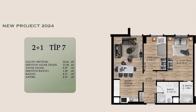 Квартира 3+1 в Стамбуле