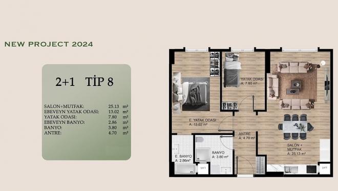 Квартира 3+1 в Стамбуле