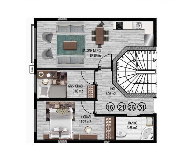 Квартира 2+1 в Стамбуле