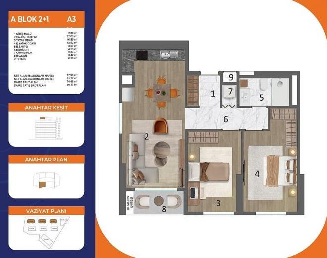 Квартира 4+1 в Стамбуле