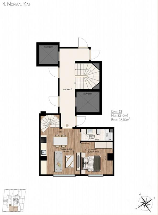 Квартира 2+1 в Стамбуле