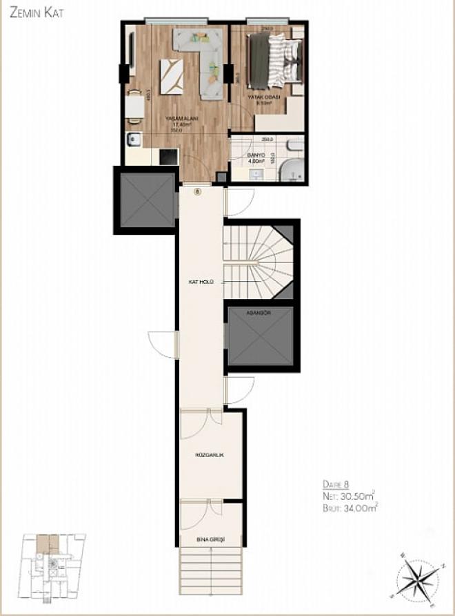Дюплекс 3+1 в Стамбуле