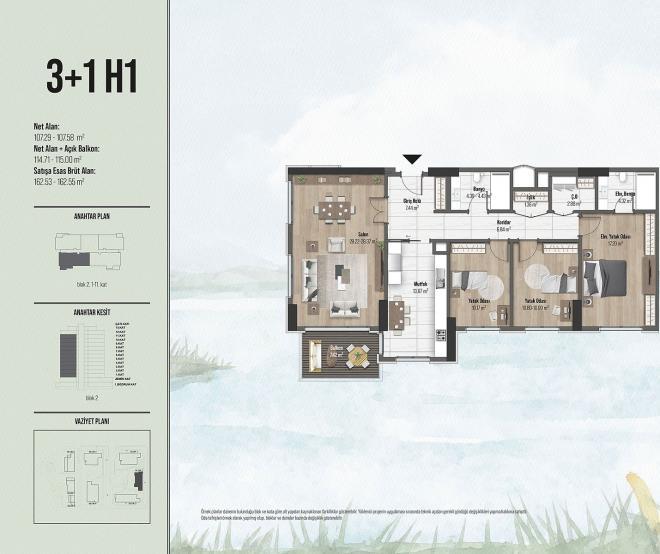 Квартира 1+1 в Стамбуле