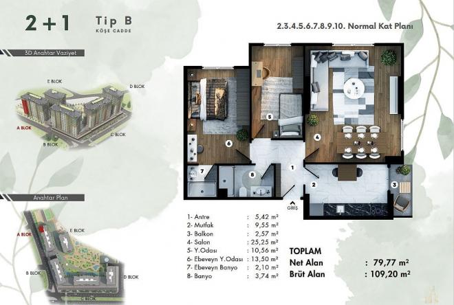 Квартира 4+1 в Стамбуле