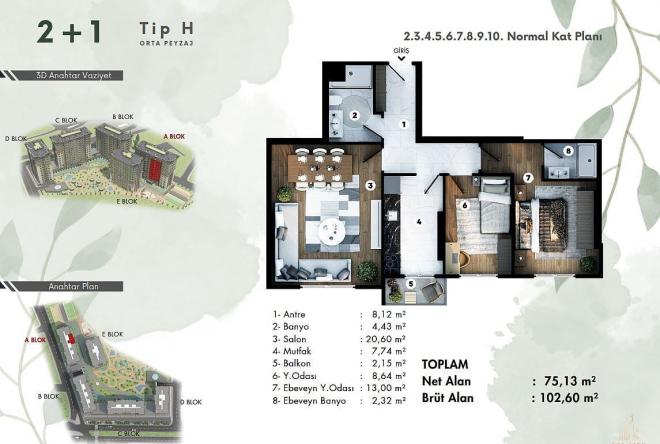 Квартира 4+1 в Стамбуле