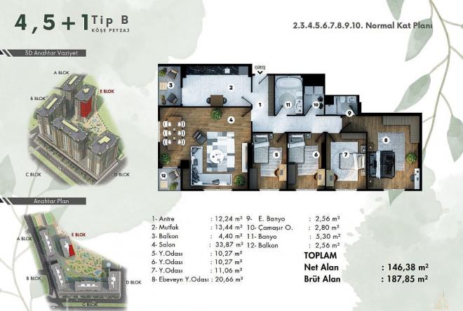 Квартира 5+1 в Стамбуле